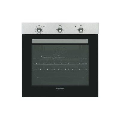 electriQ Extra Large Capacity 73 Litre Built in Electric Stainless Steel Fan Assisted Single Oven