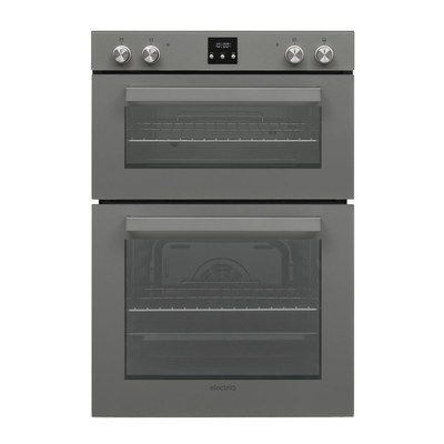 electriQ Electric Built In Double Oven - Lunar Grey
