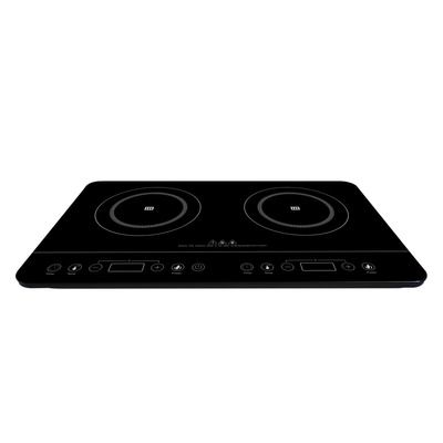 electriQ Twin Zone Digital Portable Induction Hob Table Top Hot Plate - Black