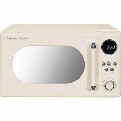 Russell Hobbs Retro RHM2044C Compact Solo Microwave - Cream 