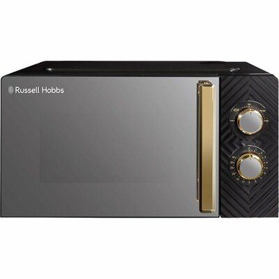 Russell Hobbs Groove RHMM723B Compact Solo Microwave - Black & Gold