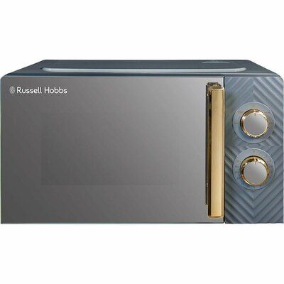 Russell Hobbs Groove RHMM723G Compact Solo Microwave - Grey & Gold