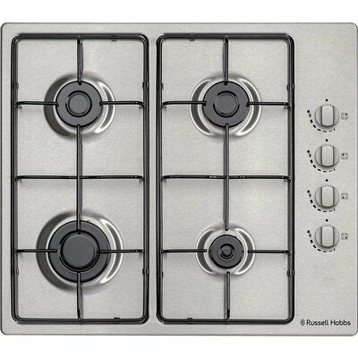 Russell Hobbs RH60GH401SS Gas Hob - Stainless Steel 
