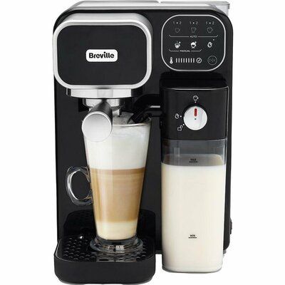Breville Prima Latte Luxe VCF166 Coffee Machine - Black & Silver