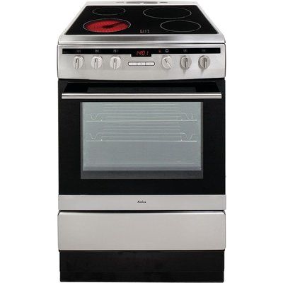 Amica 608CE2TAXX 60 cm Electric Ceramic Cooker - Stainless Steel 
