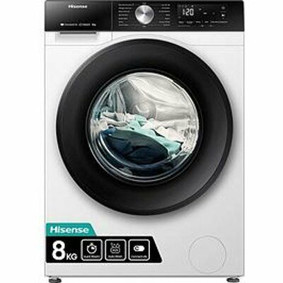 Hisense 3S Series WF3S8043BW 8Kg Load, 1400 Spin Steam Washing Machine - White