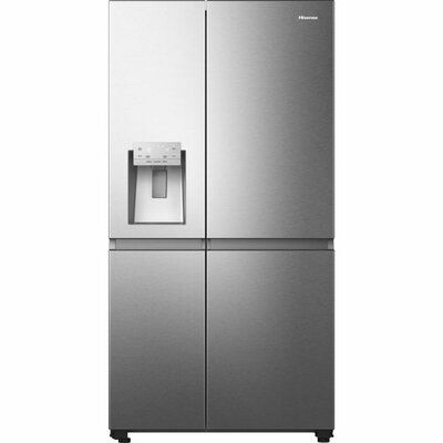 Hisense RS818N4TIE Wifi Connected Non-Plumbed Frost Free American Fridge Freezer - Stainless Steel