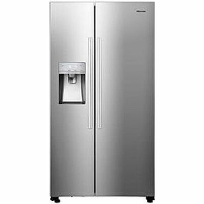 Hisense RS694N4ICE 90Cm Wide Side By Side Water And Ice American Fridge Freezer - Stainless Steel