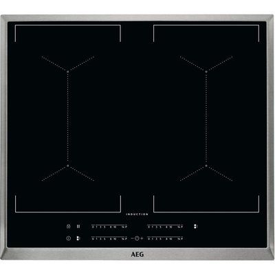 AEG IKE64450XB MaxiSense 60cm Touch Control Four Zone Induction Hob - Stainless Steel Frame