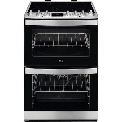 AEG CCB6760ACM 60cm Electric Cooker with Ceramic Hob - Stainless Steel