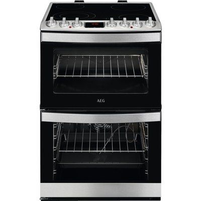 AEG CCB6761ACM 60 cm Electric Ceramic Cooker - Stainless Steel 