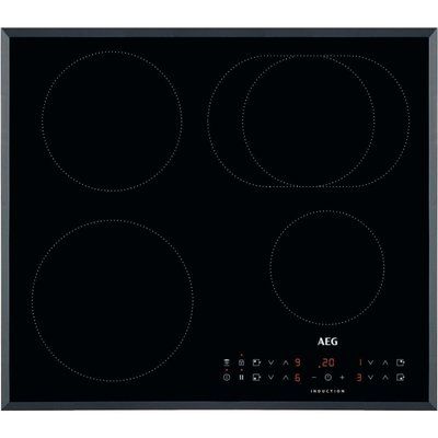 AEG IKB64311FB 60cm Four Zone Induction Hob With Long Zone - Black With Bevelled Edges