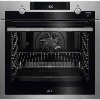AEG BPS555020M SteamBake Pyrolytic Built in Single Oven- Stainless Steel