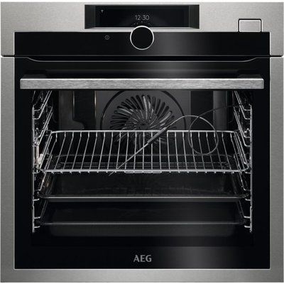 AEG 7000 SteamCrisp Integrated Single Oven - Black / Stainless Steel