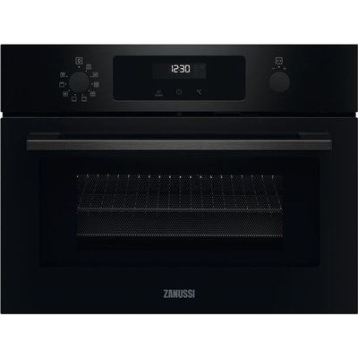 Zanussi Series 60 ZVENM6K2 Built In Compact Electric Single Oven with Microwave Function - Black