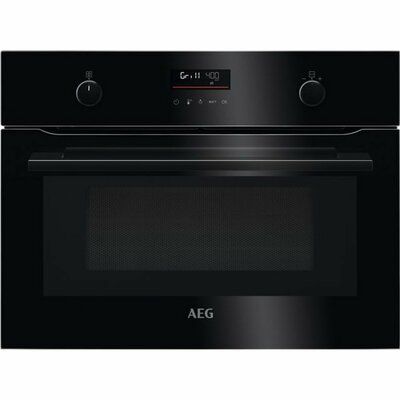 AEG CombiQuick KMK565060B Built In Compact Electric Single Oven with Microwave Function - Black