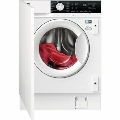 AEG LFX6G8434BI 6000 Series AutoSense 8kg 1400rpm Integrated Washing Machine - White