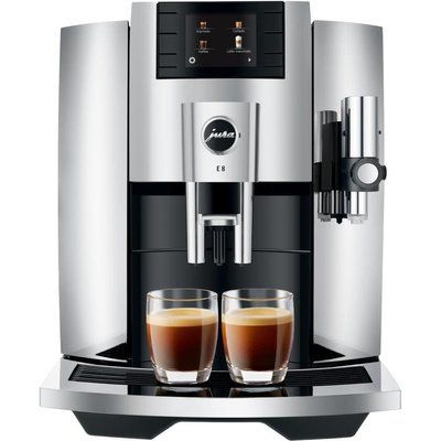 Jura E8 15363 Smart Bean to Cup Coffee Machine - Chrome Silver 