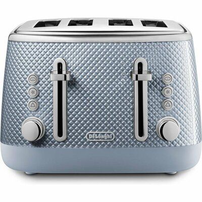 Delonghi Luminosa CTL4003GY 4-Slice Toaster - Grey & Blue