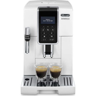 Delonghi Dinamica ECAM 350.35.W Bean to Cup Coffee Machine - Black & Silver