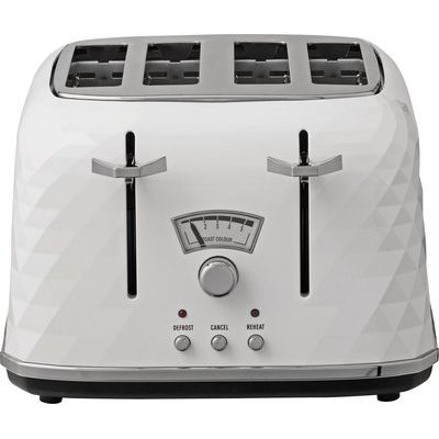 DeLonghi CTJ4003 Brillante 4 Slice Toaster - White