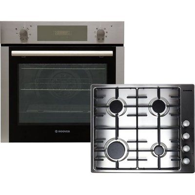 Hoover HPKGAS60X/E Built In Electric Single Oven and Gas Hob Pack - Stainless Steel