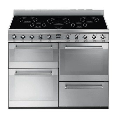 Smeg SYD4110I Symphony Four Cavity 110cm Electric Range Cooker With Induction Hob Stainless Steel