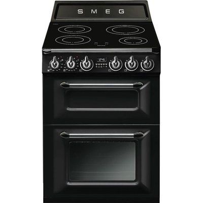 Smeg Victoria TR62IBL Electric Cooker with Induction Hob - Black