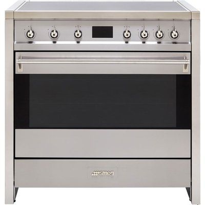 Smeg Opera A1PYID-9 90cm Electric Range Cooker with Induction Hob - Stainless Steel