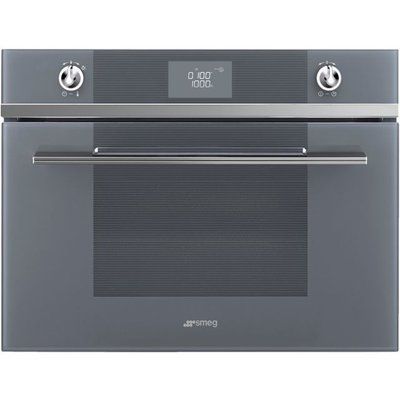 Smeg Linea SF4102MCS Built In Microwave With Grill - Silver