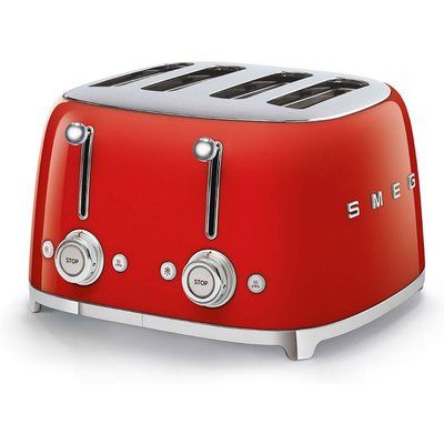 Smeg 50s Retro Style TSF03RDUK 4-Slice Toaster - Red 