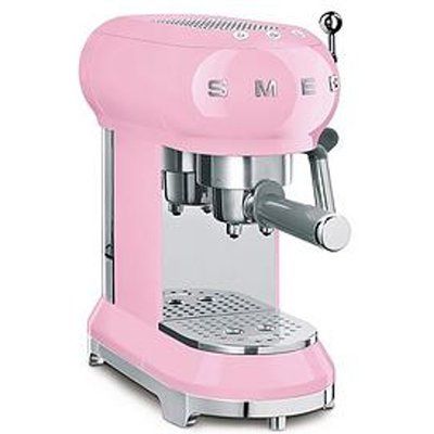 Smeg ECF01PKUK Espresso Coffee Machine - Pastel Pink