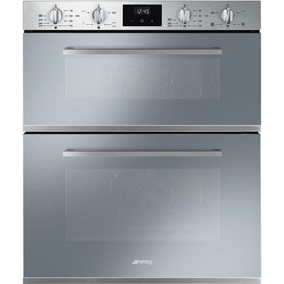 Smeg DUSF400S Cucina Built Under Multifunction Double Oven - Finger-friendly Stainless Steel