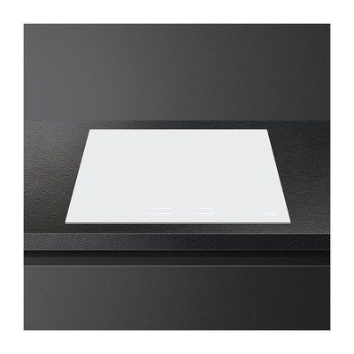 Smeg SI2M7643DW 60cm Slider Touch Control Multizone Induction hob With Straight Edge Glass - White