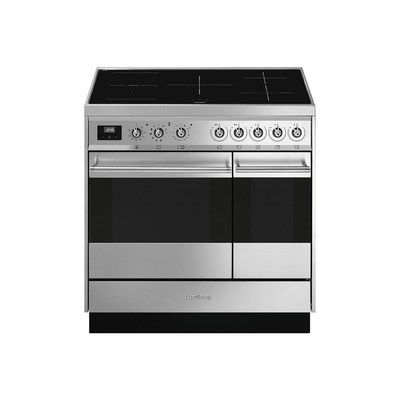 Smeg SY92IPX9 Symphony Stainless Steel Self Cleaning 90cm Electric Induction Range Cooker