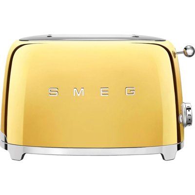 Smeg 50s Retro Style TSF01GOUK 2-Slice Toaster - Gold