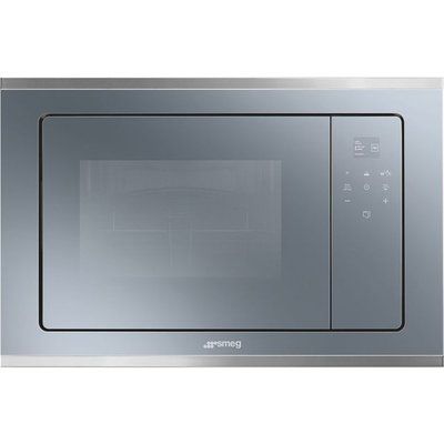 Smeg Cucina FMI420S2 Built In Combination Microwave - Silver Glass