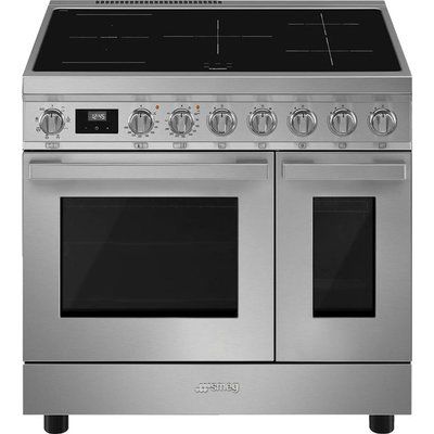 Smeg Portofino CPF92IMX Electric Range Cooker with Zone induction hob Hob - Stainless Steel
