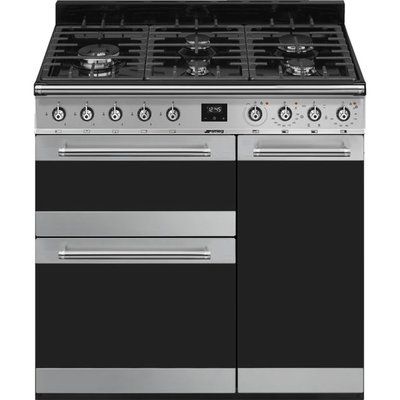 Smeg Symphony SY93-1 Dual Fuel Range Cooker - Stainless Steel