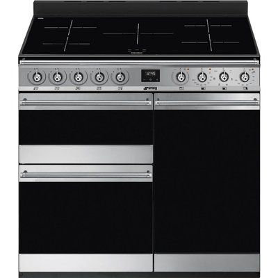 Smeg Symphony SY93I-1 Electric Range Cooker with Induction Hob - Stainless Steel