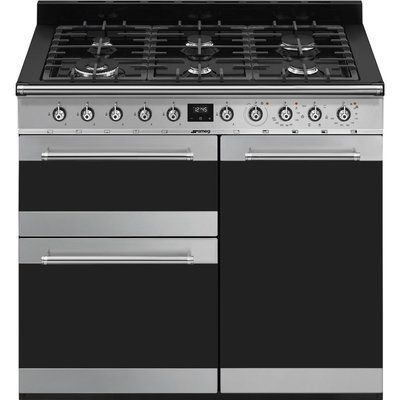 Smeg Symphony SY103 100cm Dual Fuel Range Cooker - Stainless Steel