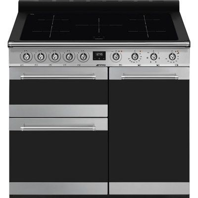 Smeg Symphony SY103I 100cm Electric Range Cooker with Induction Hob - Stainless Steel