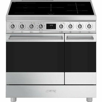 Smeg C92IMX2 90 cm Electric Induction Range Cooker - Stainless Steel 