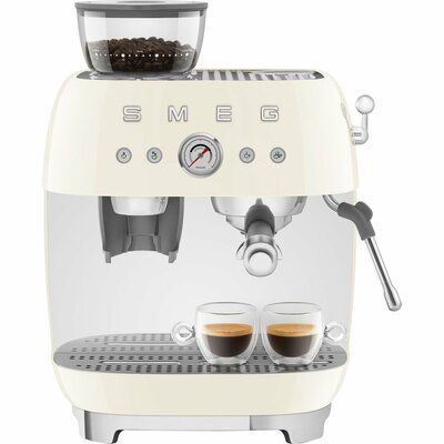 Smeg 50s Style EGF03CRUK Espresso Coffee Machine - Cream