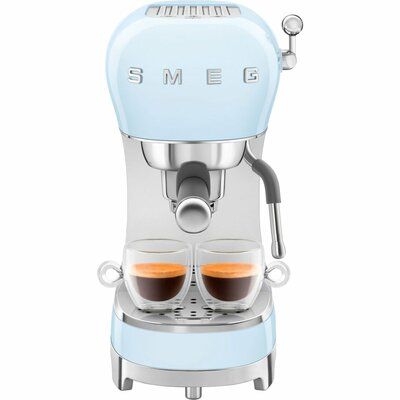 Smeg 50s Retro ECF02PBUK Espresso Coffee Machine - Pastel Blue
