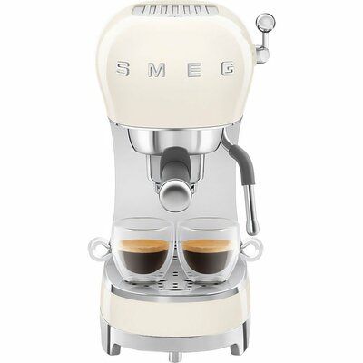 Smeg 50s Retro ECF02CRUK Espresso Coffee Machine - Cream