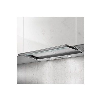 Elica SKLOCK-LED-60 Telescopic Cooker Hood Grey And Glass 560mm With LED Lights