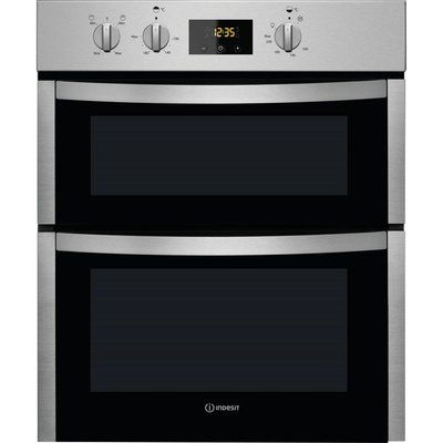 Indesit Aria DDU 5340 C IX Electric Double Oven - Stainless Steel