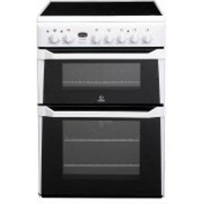 Indesit ID60C2WS Electric Double Cooker with Ceramic Hob