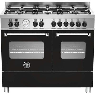 Bertazzoni MAS100-6-MFE-D-NEE Master Series 100cm Dual Fuel Range Cooker With A Double Oven-Matt Black